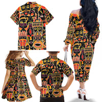 Personalized The Spirit Of Africa Family Matching Off Shoulder Long Sleeve Dress and Hawaiian Shirt - Wonder Print Shop