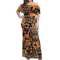 Personalized The Spirit Of Africa Off Shoulder Maxi Dress - Wonder Print Shop