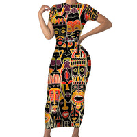 Personalized The Spirit Of Africa Short Sleeve Bodycon Dress - Wonder Print Shop