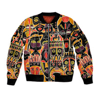 Personalized The Spirit Of Africa Sleeve Zip Bomber Jacket - Wonder Print Shop