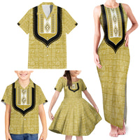 Personalized African Mudcloth Dashiki Family Matching Tank Maxi Dress and Hawaiian Shirt - Wonder Print Shop