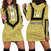 Personalized African Mudcloth Dashiki Hoodie Dress - Wonder Print Shop