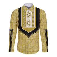 Personalized African Mudcloth Dashiki Long Sleeve Button Shirt - Wonder Print Shop