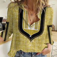 Personalized African Mudcloth Dashiki Women Casual Shirt - Wonder Print Shop