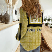 Personalized African Mudcloth Dashiki Women Casual Shirt - Wonder Print Shop