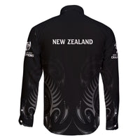 New Zealand Family Matching Off Shoulder Short Dress and Hawaiian Shirt Rugby 2023 Champions Black - Wonder Print Shop