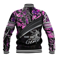 Hunt Like A Girl Baseball Jacket Forest Purple - Wonder Print Shop