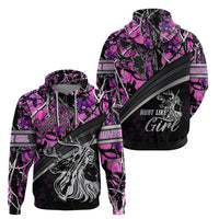 Hunt Like A Girl Hoodie Forest Purple - Wonder Print Shop