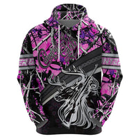 Hunt Like A Girl Hoodie Forest Purple - Wonder Print Shop