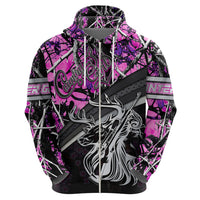 Hunt Like A Girl Hoodie Forest Purple - Wonder Print Shop