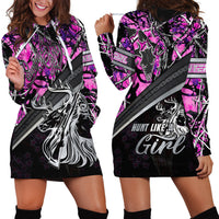 Hunt Like A Girl Hoodie Dress Forest Purple - Wonder Print Shop