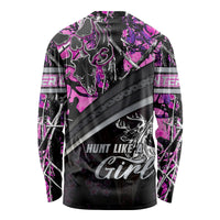 Hunt Like A Girl Long Sleeve Shirt Forest Purple - Wonder Print Shop