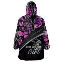 Hunt Like A Girl Wearable Blanket Hoodie Forest Purple - Wonder Print Shop