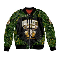 Wildlife Hunting Bomber Jacket Beer And Deer - Wonder Print Shop