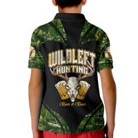 Wildlife Hunting Kid Polo Shirt Beer And Deer - Wonder Print Shop
