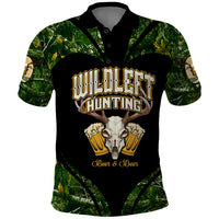 Wildlife Hunting Polo Shirt Beer And Deer - Wonder Print Shop
