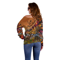 Love Deer Off Shoulder Sweater Deer Hunting Realtree Fire - Wonder Print Shop