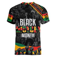 Personalized Black History Month Women V Neck T Shirt - Wonder Print Shop