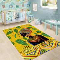 Personalized Africa Woman Area Rug Tropical Style - Wonder Print Shop
