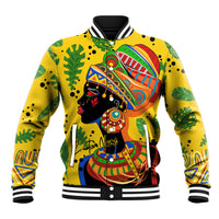 Personalized Africa Woman Baseball Jacket Tropical Style - Wonder Print Shop