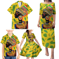 Personalized Africa Woman Family Matching Puletasi and Hawaiian Shirt Tropical Style - Wonder Print Shop