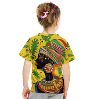 Personalized Africa Woman Kid T Shirt Tropical Style - Wonder Print Shop