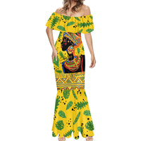 Personalized Africa Woman Mermaid Dress Tropical Style - Wonder Print Shop