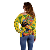 Personalized Africa Woman Off Shoulder Sweater Tropical Style - Wonder Print Shop
