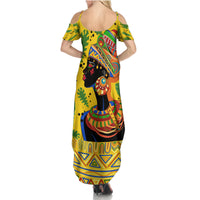 Personalized Africa Woman Summer Maxi Dress Tropical Style - Wonder Print Shop