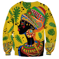 Personalized Africa Woman Sweatshirt Tropical Style - Wonder Print Shop