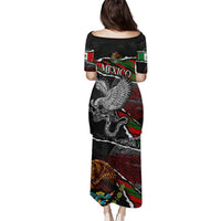 Eagle Snake Mexico Family Matching Puletasi and Hawaiian Shirt Aztec Sun Stone