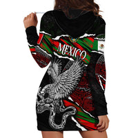 Eagle Snake Mexico Hoodie Dress Aztec Sun Stone
