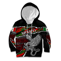 Eagle Snake Mexico Kid Hoodie Aztec Sun Stone