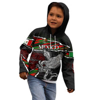 Eagle Snake Mexico Kid Hoodie Aztec Sun Stone