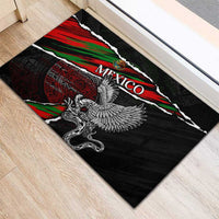Eagle Snake Mexico Rubber Doormat Aztec Sun Stone