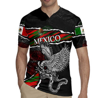 Eagle Snake Mexico Rugby Jersey Aztec Sun Stone