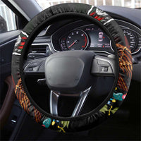 Eagle Snake Mexico Steering Wheel Cover Aztec Sun Stone