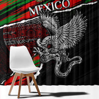 Eagle Snake Mexico Window Curtain Aztec Sun Stone