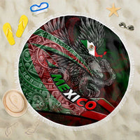 Mexico Aztec Eagle Flag Beach Blanket Tribal Warrior Art