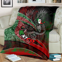Mexico Aztec Eagle Flag Blanket Tribal Warrior Art