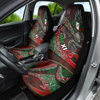 Mexico Aztec Eagle Flag Car Seat Cover Tribal Warrior Art