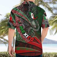Mexico Aztec Eagle Flag Hawaiian Shirt Tribal Warrior Art