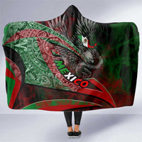 Mexico Aztec Eagle Flag Hooded Blanket Tribal Warrior Art