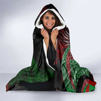 Mexico Aztec Eagle Flag Hooded Blanket Tribal Warrior Art