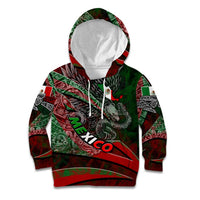 Mexico Aztec Eagle Flag Kid Hoodie Tribal Warrior Art