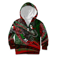 Mexico Aztec Eagle Flag Kid Hoodie Tribal Warrior Art