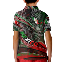 Mexico Aztec Eagle Flag Kid Polo Shirt Tribal Warrior Art