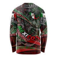 Mexico Aztec Eagle Flag Long Sleeve Shirt Tribal Warrior Art