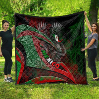 Mexico Aztec Eagle Flag Quilt Tribal Warrior Art