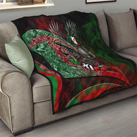 Mexico Aztec Eagle Flag Quilt Tribal Warrior Art